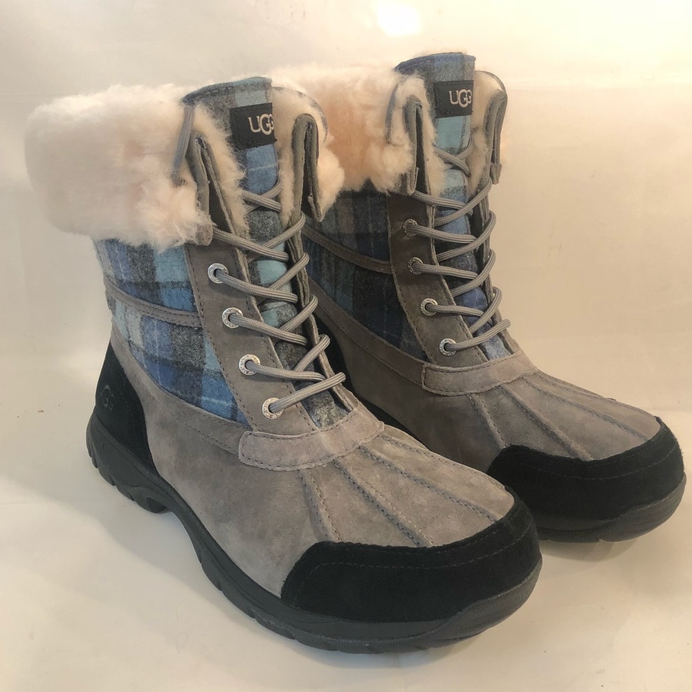 UGG Butte Blue Plaid Waterproof VibramWinter Boot